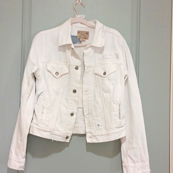 Polo Ralph Lauren Jackets & Blazers - Ralph Lauren white denim jacket, medium